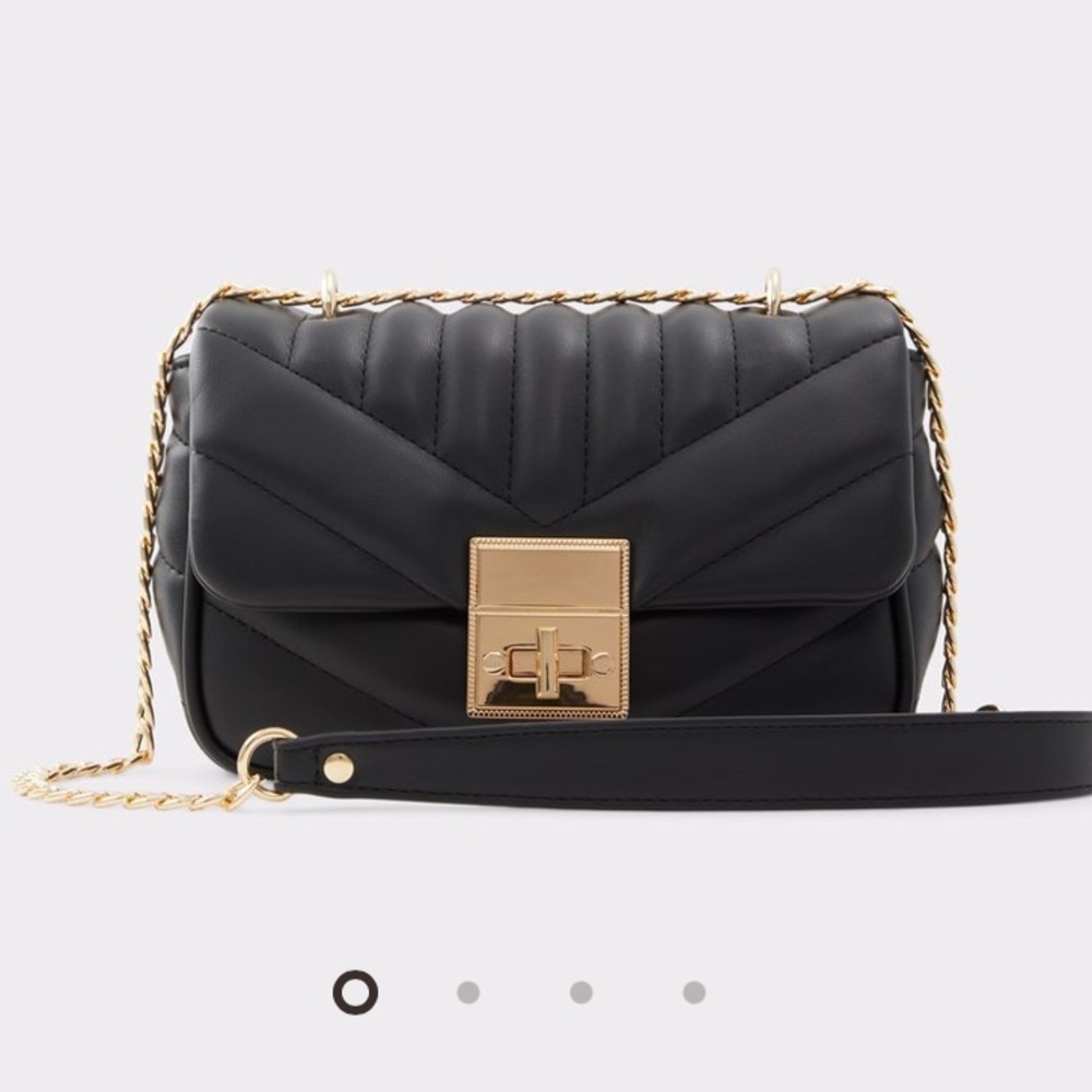 Aldo black quilted crossbody